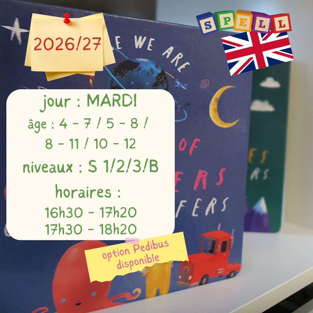 Tuesday - 50 Minute Fun Class - English - (2026-2027)