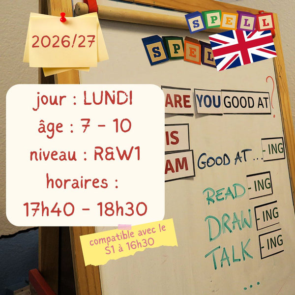 Monday - 50 Minute Reading and Writing Class - English - (2026-2027)