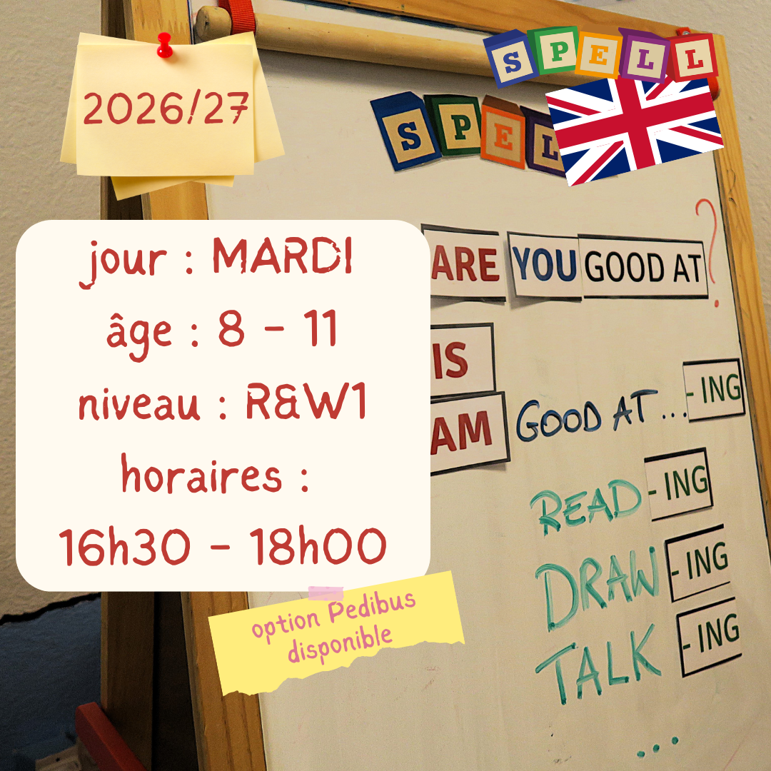 Tuesday - 90 Minute Reading and Writing Class - English - (2026-2027)