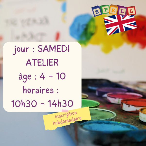 Saturday - 4 Hour Creative Workshop - English - 10:30 - 14:30