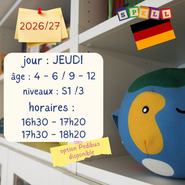 Thursday - 50 Minute Fun Class - German - (2026-2027)