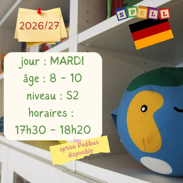 Tuesday - 50 Minute Fun Class - German - (2026-2027)