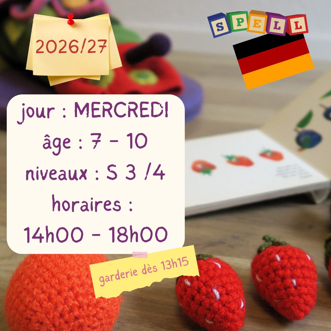 Wednesday- PM - 4 Hour Creative Class - German - (2026-2027)
