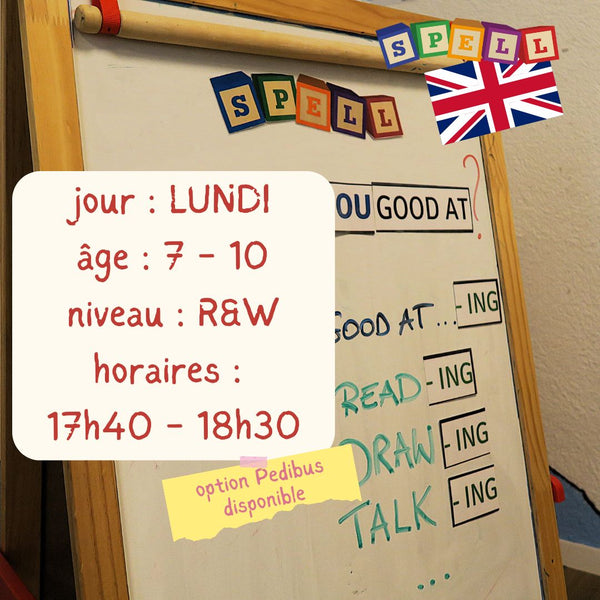 Monday - 50 Minute Fun Class - English- Stage Reading & Writing